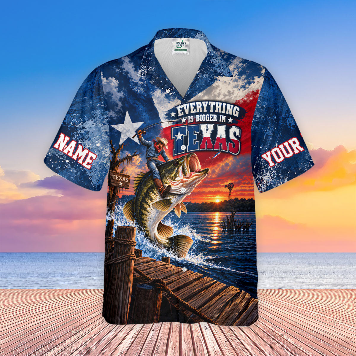Everything Is Bigger In Texas Bass Fishing UPF Shirt, Womens Fishing Shirt, Fishing Apparel