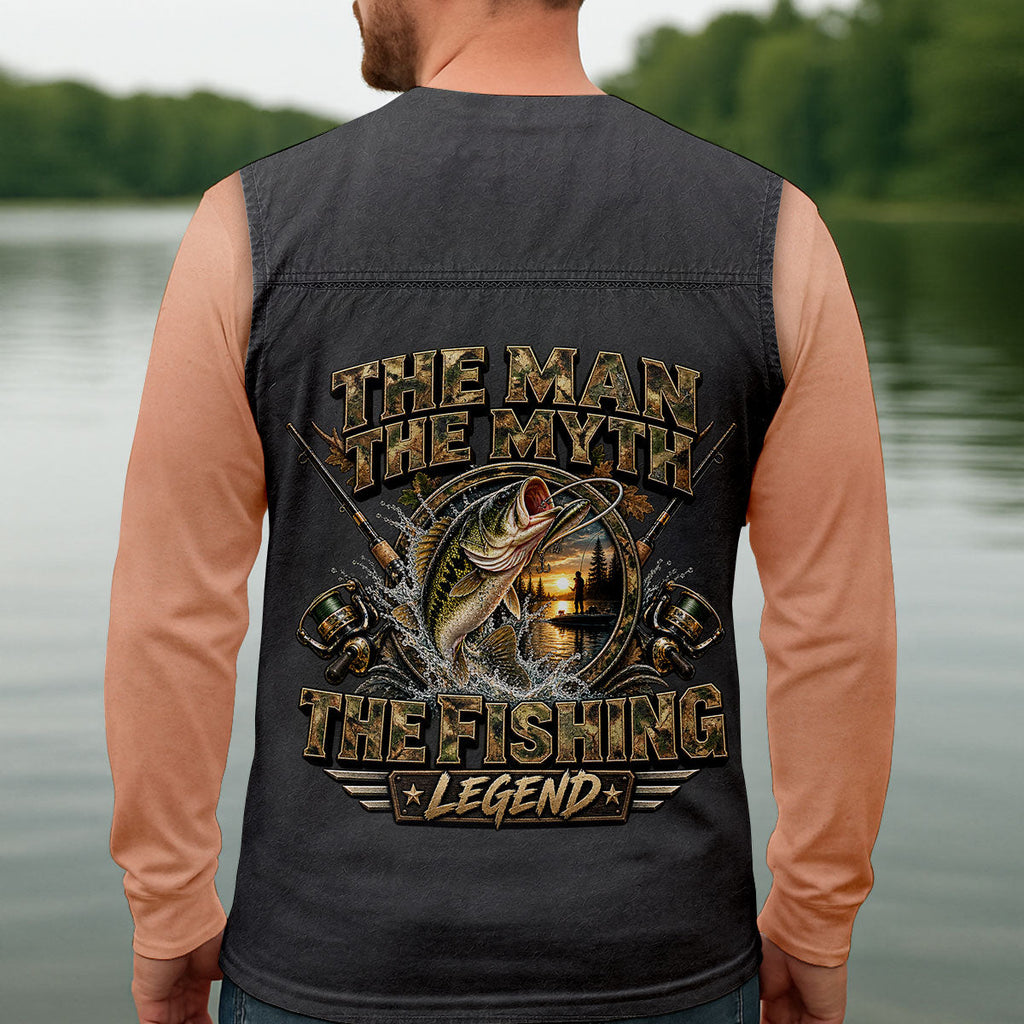 The Man The Myth The Fishing Legend UPF Shirt, Mens Fishing Shirt, Fishing Shirts