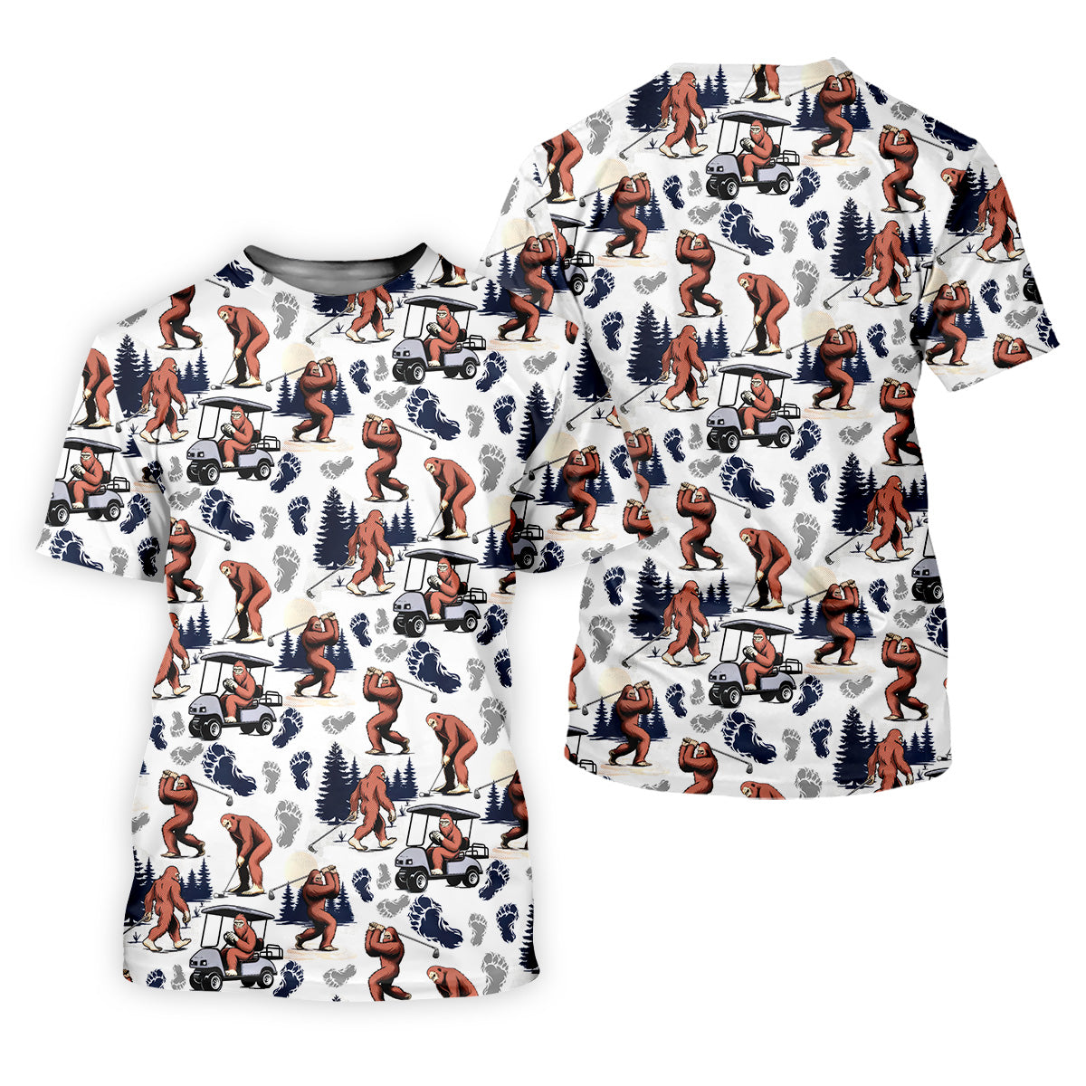 Sasquatch Golf Shirt, Bigfoot Shirt, Hawaiian Golf Shirts, Matching Golf Shirts, Golf Shirts For Men