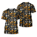 Vintage Halloween Spooky Witches Golf Polo Shirts, Halloween Theme Shirts, Ghost Pumpkin, Ladies Golf Shirts