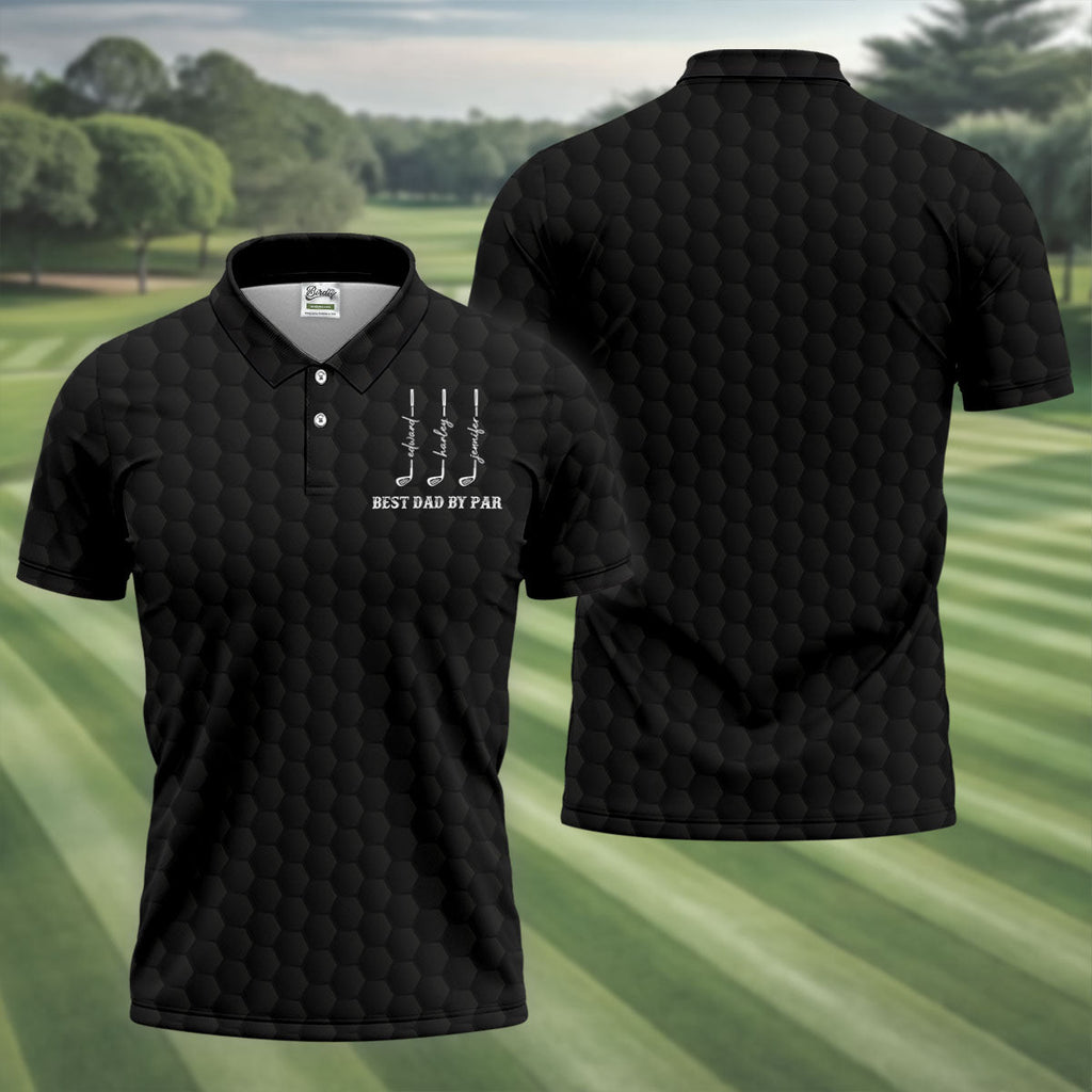Best Dad By Par Father's Day Golf Shirt, Grandpa Golf Gift, Golf Gift For Dad, Polo Shirts For Men
