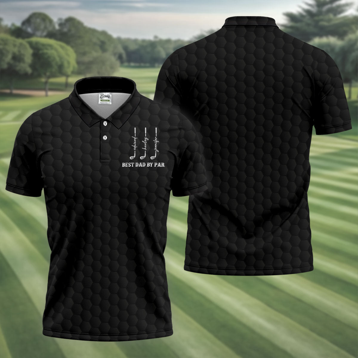 Best Dad By Par Father's Day Golf Shirt, Grandpa Golf Gift, Golf Gift For Dad, Polo Shirts For Men