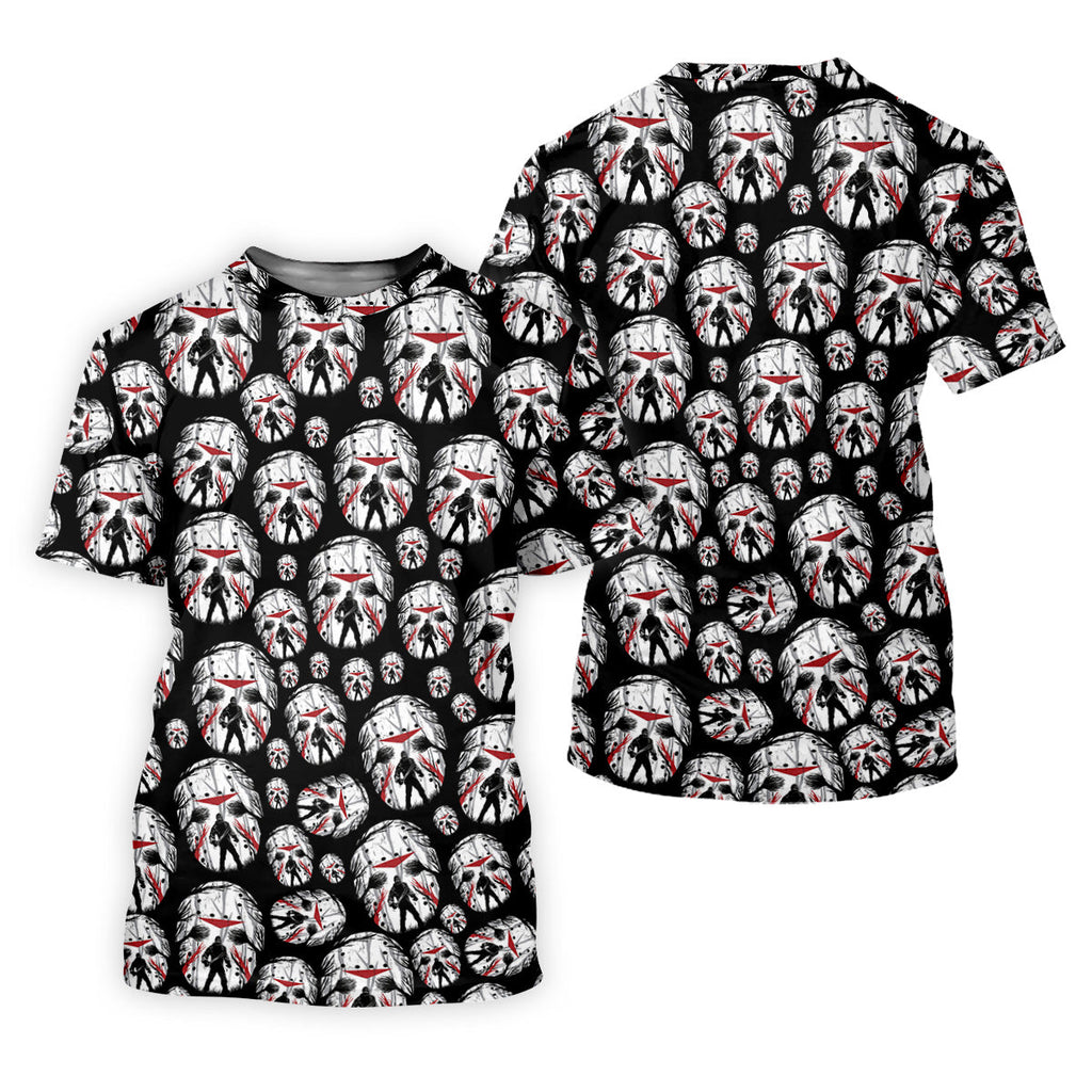 Jason Horror Character Men's Polo ShirtHorror Movie Shirt, Halloween Golf Shirt, Scary Halloween Shirts