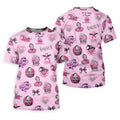 Funny Michael Horror Character Men's Golf Shirt, Pink October Shirt, Halloween Golf Shirt, Men's Golf Shirt