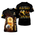 I Just Wanna Play Golf And Drink Beer Custom Golf Polo ShirtMens Golf Gift, Golf Lover Gift