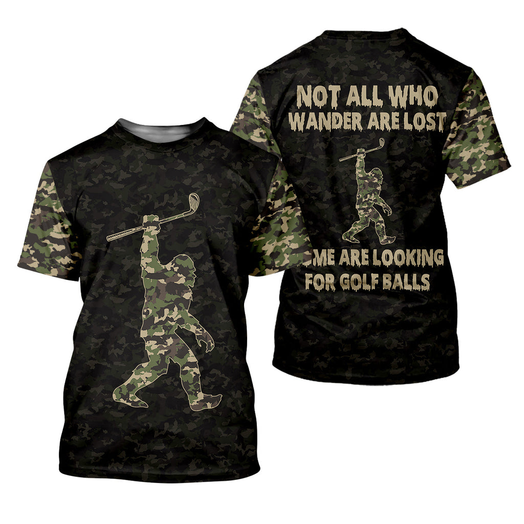 Funny Bigfoot Men's Golf Polo ShirtMens Golf Shirt, Funny Golf Shirt, Gift For Golfers