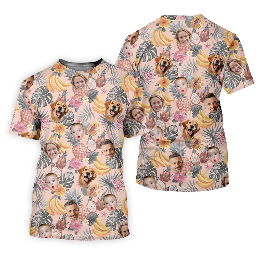 Pink Tropical Fruit, Vintage Hawaiian Shirts, Hawaiian Golf Shirts, Custom Pet Shirt, Best Golf Gifts Men