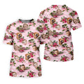 Mens Pink Hawaiian Shirt, Flower Men Shirt, Custom Team Shirt, Men Polo Shirt, Best Gifts For Men Golfers
