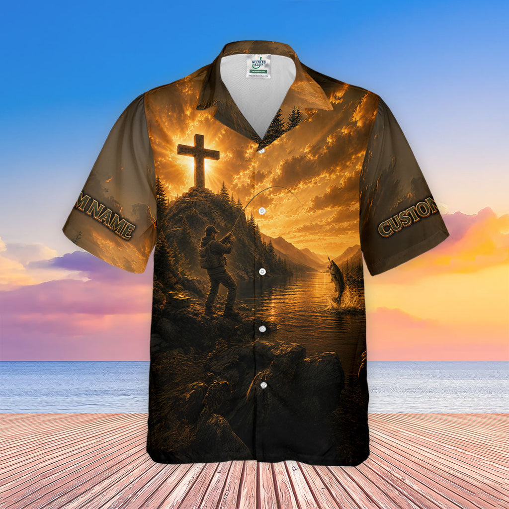 Custom He Called Me To Fish Matthew 419 UPF Shirt, Mens Fishing Shirt, Long Sleeve Fishing Shirt