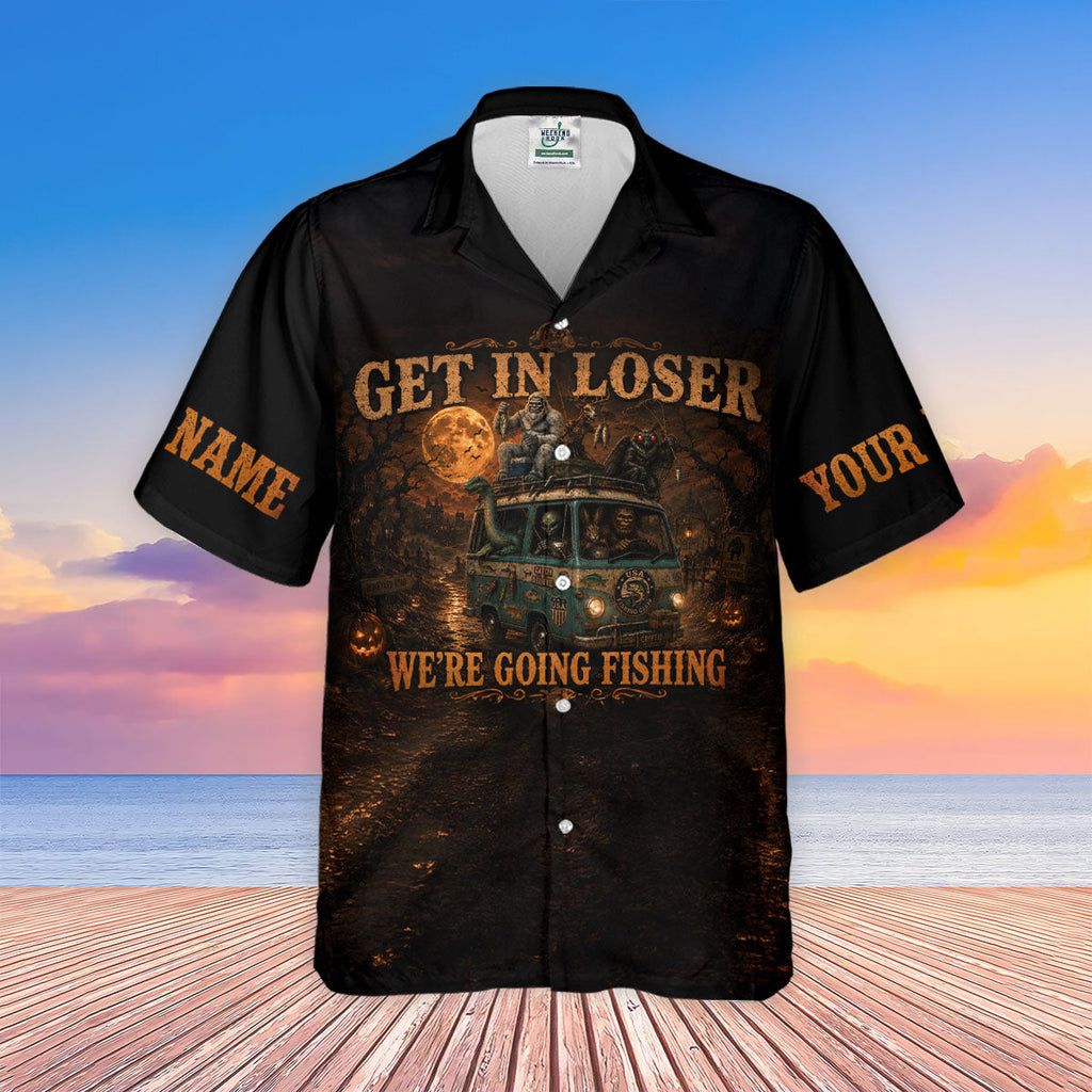 Get In Loser Were Going Fishing Halloween UPF Shirt, Funny Fishing Shirt, Womens Shirt