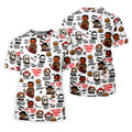 Classic Horror Characters Halloween Golf Shirt, Men's Golf Polo Shirts, Horror Movie Shirt