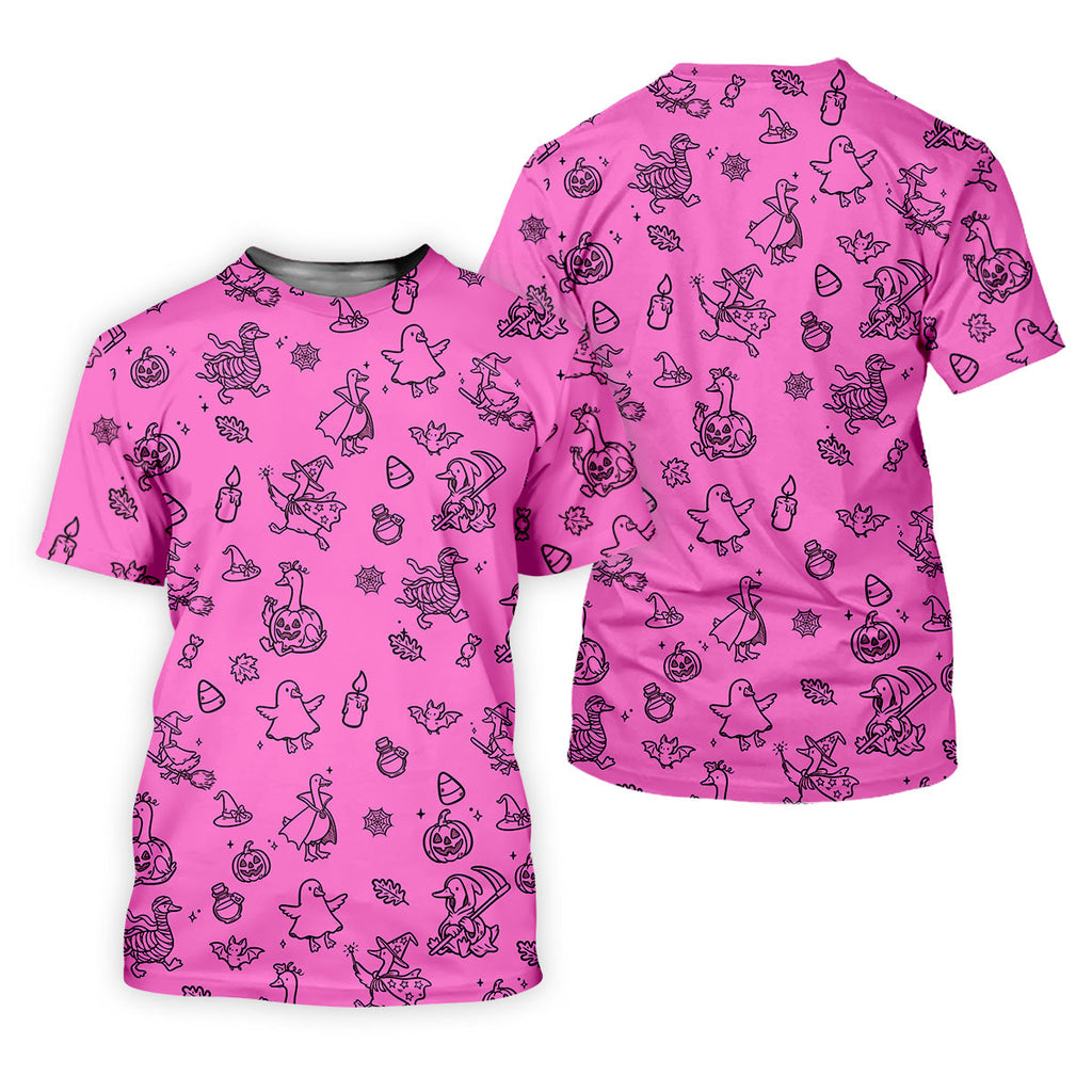 Goose Halloween, Doodle Pattern, Hot Pink Golf Shirt, Mens Funny Golf Shirts, Long Sleeve Golf Shirts, Men Golf Polo