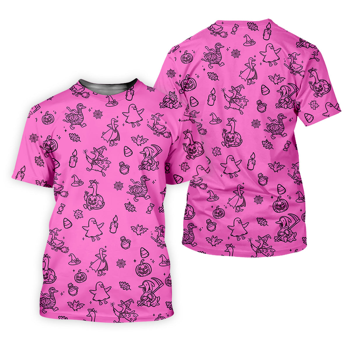 Goose Halloween, Doodle Pattern, Hot Pink Golf Shirt, Mens Funny Golf Shirts, Long Sleeve Golf Shirts, Men Golf Polo