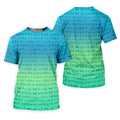 Blue Ombre Mens Funny Golf Shirts , Fun Golf Shirts For Men, Men Golf Polo Shirts, Cool Golf Gifts