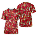 Western Cowgirl Red Golf Shirt, Fun Golf Shirts For Men, Men's Golf Polo, Long Sleeve Polo