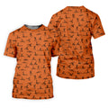 Orange And White Funny Skeleton Couple Golf Shirt, Halloween Gift Idea, Ladies Golf Shirts