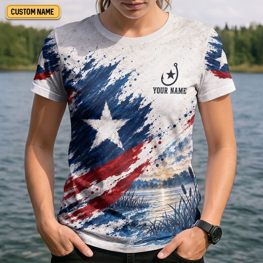 Personalized Texas Bass Fishing UPF Shirt, Fishing Shirts For Women, Bass Fishing Shirt