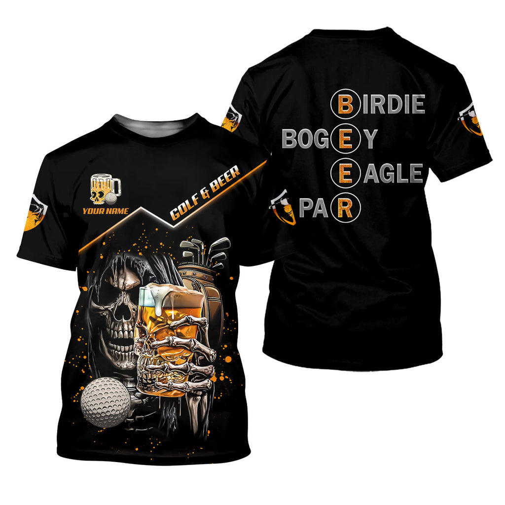 Custom Golf And Beer Soul Keeper Golf Polo Shirtnny Golf Shirt, Gift For Golfers