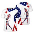 American Golfer Mens Golf Polo Shirt, Mens Golf Gift, Mens Golf Shirt