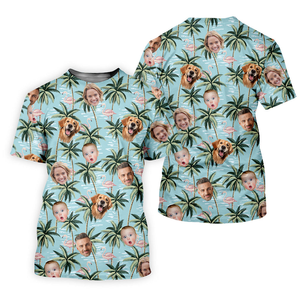 Pink Flamingo Hawaiian Shirt, Custom Team Shirt, Green Polo Shirt, Best Gifts For Men Golfers