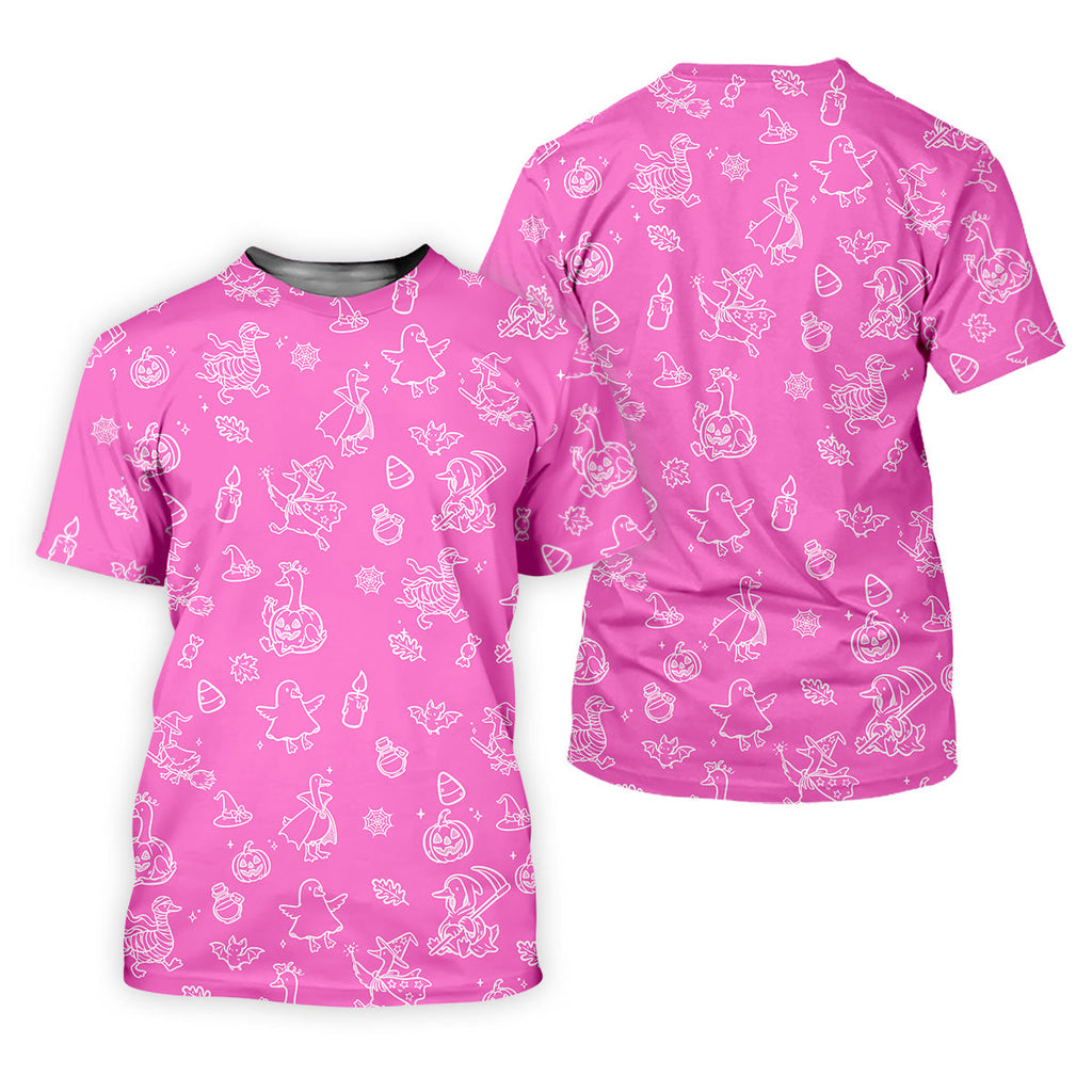 Goose Halloween, Doodle Pattern, Pink Golf Shirt, Mens Funny Golf Shirts, Long Sleeve Golf Shirts, Men Golf Polo