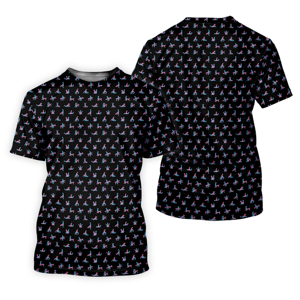 Funny Stick Figure Men's Golf Polo ShirtFunny Position Golf Polo, Fun Men Golf Shirts, Golf Gift For Him