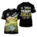 It Takes A Lot Of Balls To Play Golf Like I Do Custom Golf Polo ShirtDad Golf Gift, Golf Lover Gifts