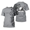 Strike Grey Tribal Tattoo Custom Men's Golf Polo ShirtFunny Golf Shirt, Dad Golf Gift