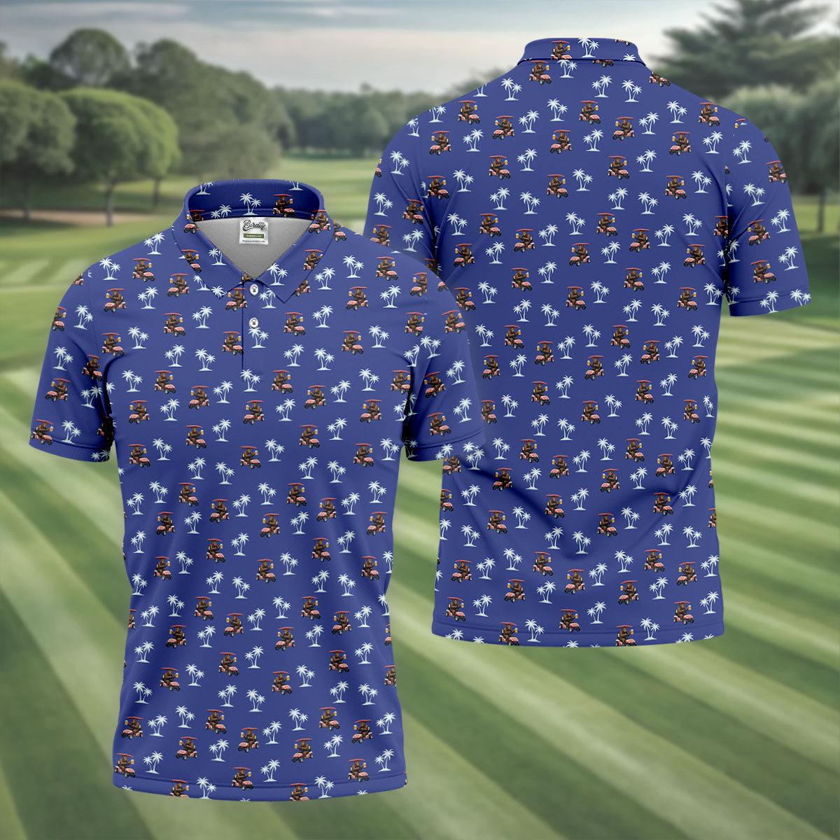 Sasquatch Beer Golf Tropical Golf Shirt, Men's Funny Golf Shirts, Golf Shirts For Men, Polo Shirts For Men