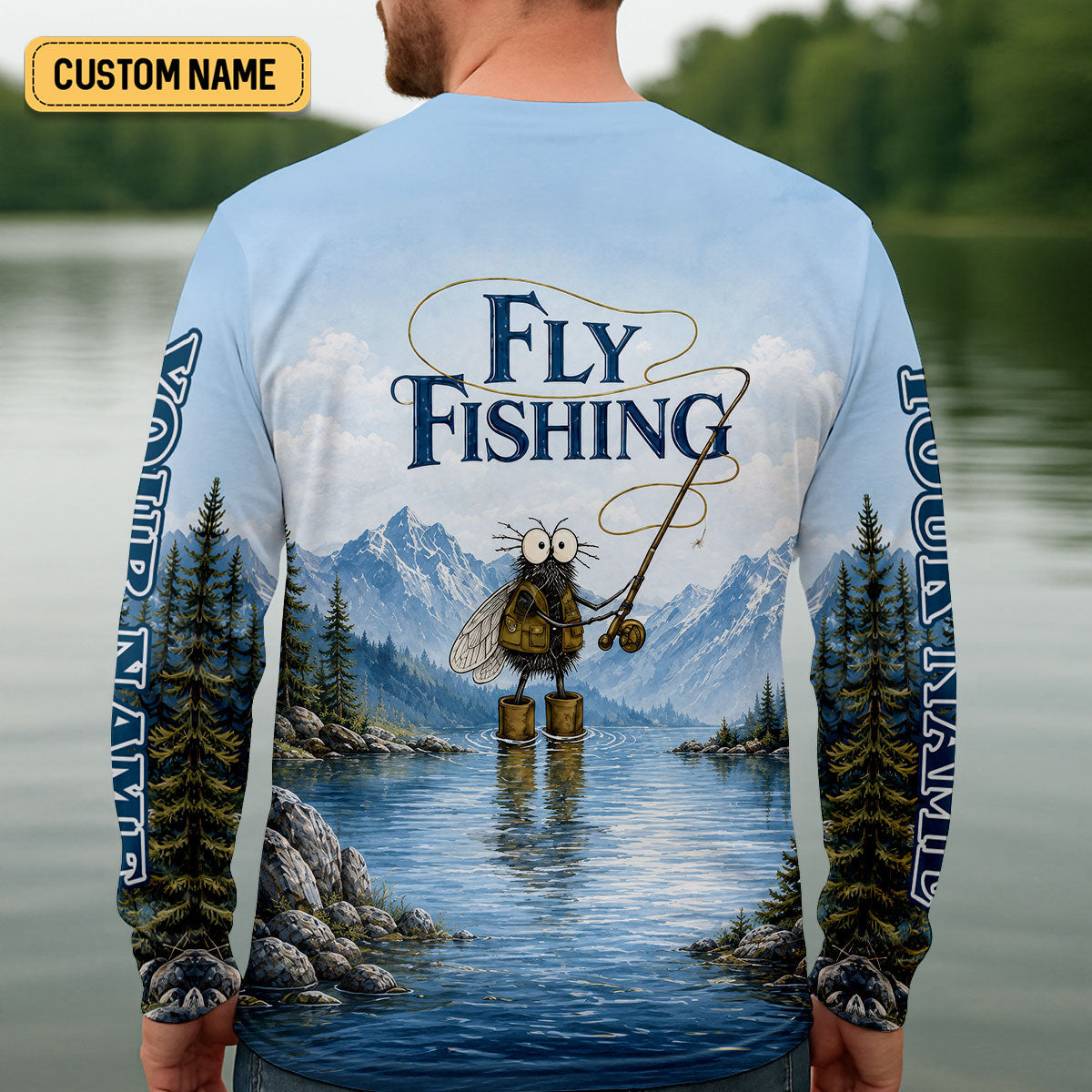 Caution I Love The F-Word Fly Fishing UPF Shirt, Mens Fishing Shirt, Fly Fishing Shirt