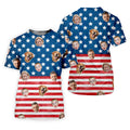 4th Of July Golf Polo, Custom Shirts With Faces, Men's Golf Polo Shirt, Funny Fourth Of July Shirts