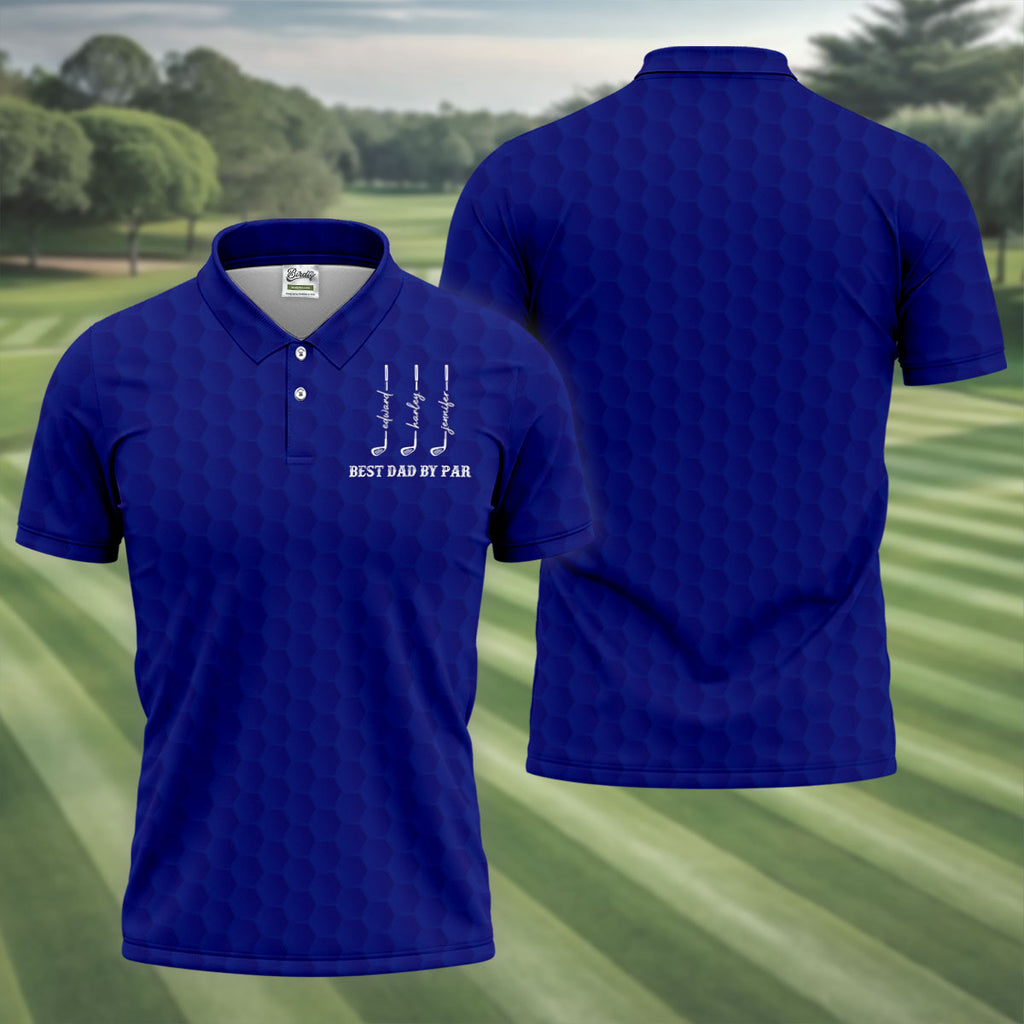 Best Dad By Par Father's Day Golf Shirt, Grandpa Golf Gift, Golf Gift For Dad, Polo Shirts For Men