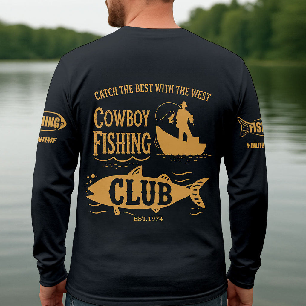 Cowboy Fishing Club UPF Shirt, Long Sleeve Fishing Shirt, Fishing Shirts For Men