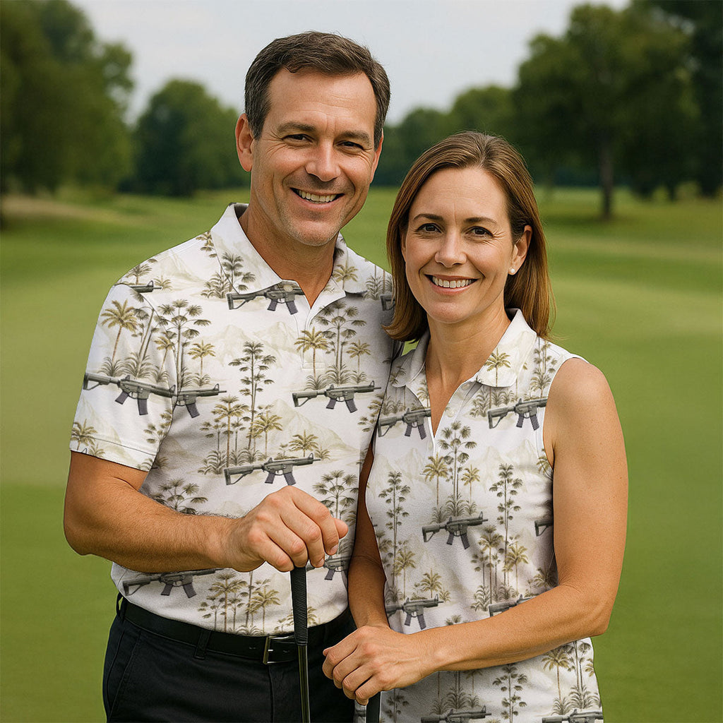 Military Theme Hawaiian Golf Shirt, Cool Golf Shirt, Golf Shirts For Men, Golf Gift For Men