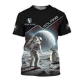 Outer Space Personalized Funny Men's Golf Polo ShirtChristmas Golf Gift