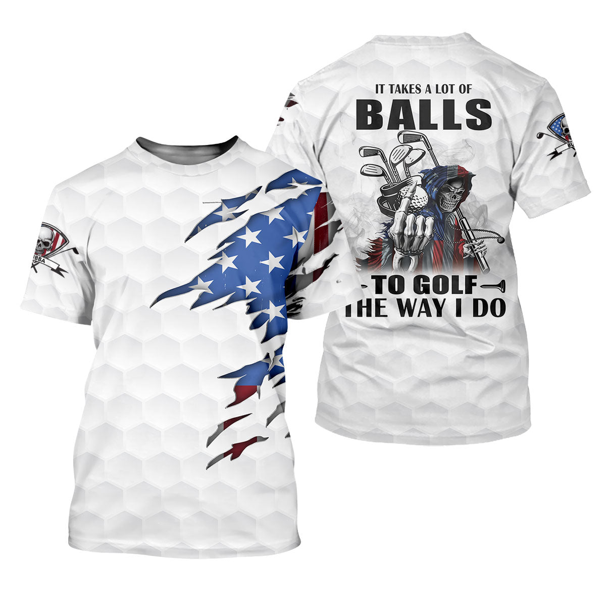 America Skeleton Golf Polo ShirtGolfing Apparel, America 250 Anniversary Golf Clothing, Mens Golf Gift