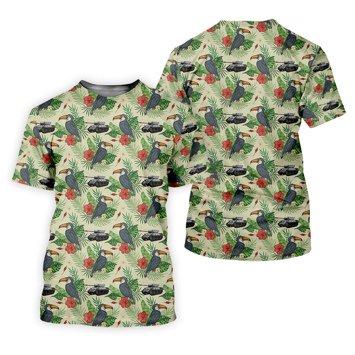 Tropical Toucan Golf Polo Shirt Golfing Apparel, Men Golf Gift, Funny Golf Shirt, Tropical Shirt