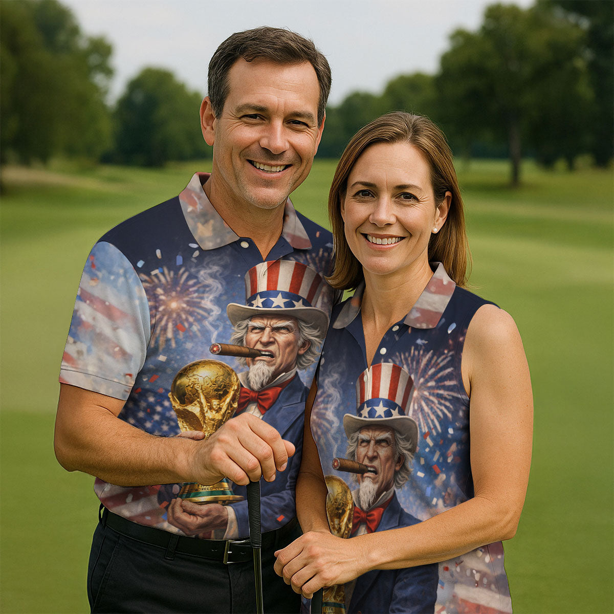 Patriotic American Sport Polo, American Football Shirt, Game Day Football Theme Polo For Men