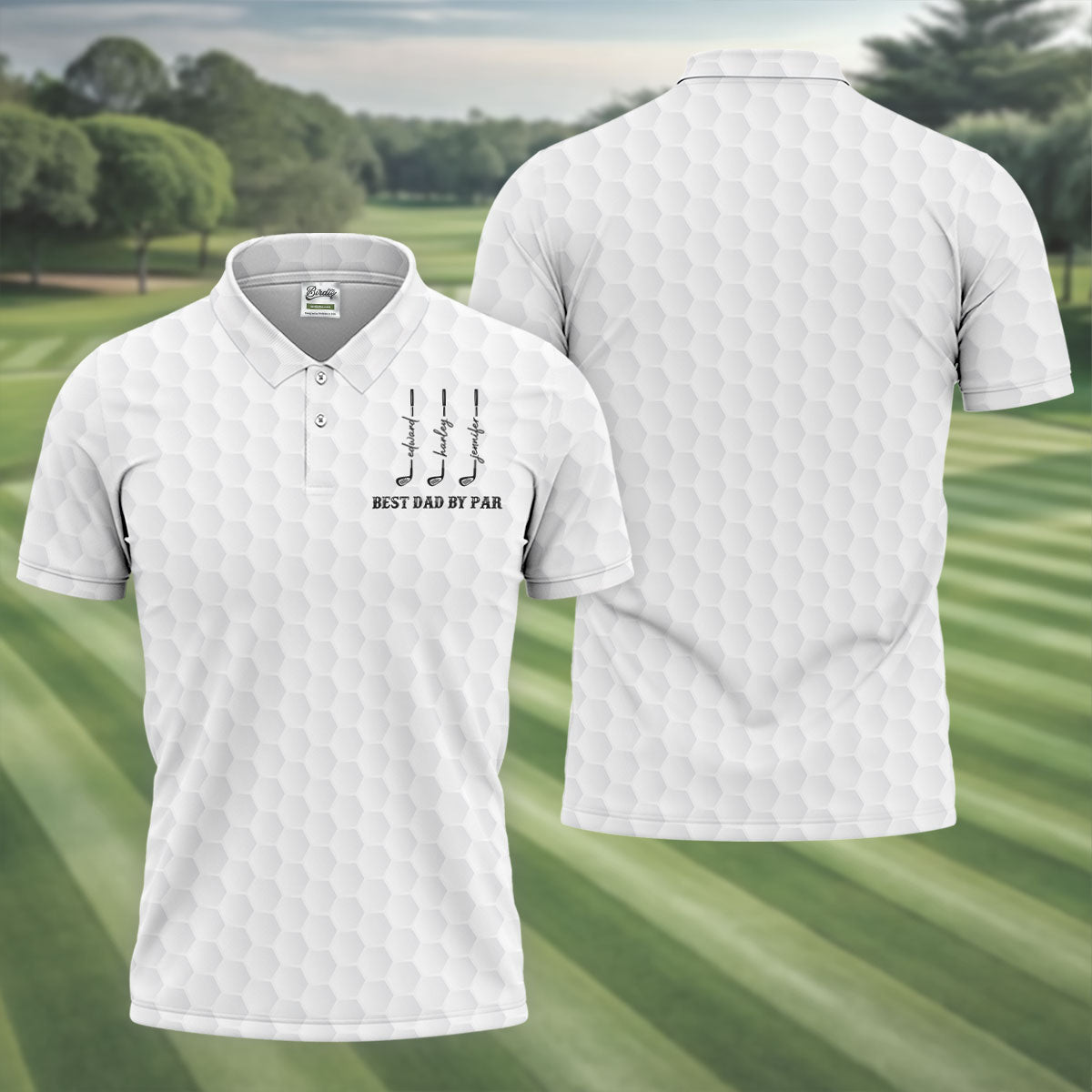 Best Dad By Par Father's Day Golf Shirt, Grandpa Golf Gift, Golf Gift For Dad, Polo Shirts For Men