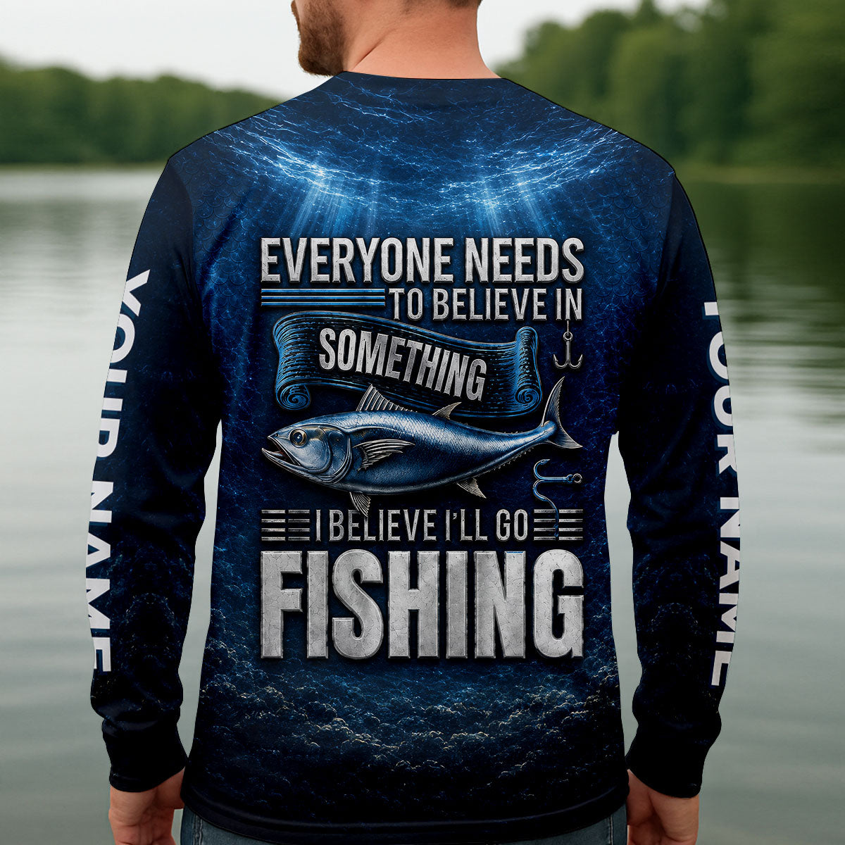 I Believe I'll Go Fishing UPF Shirt, Long Sleeve Fishing Shirt, Mens Fishing Shirts