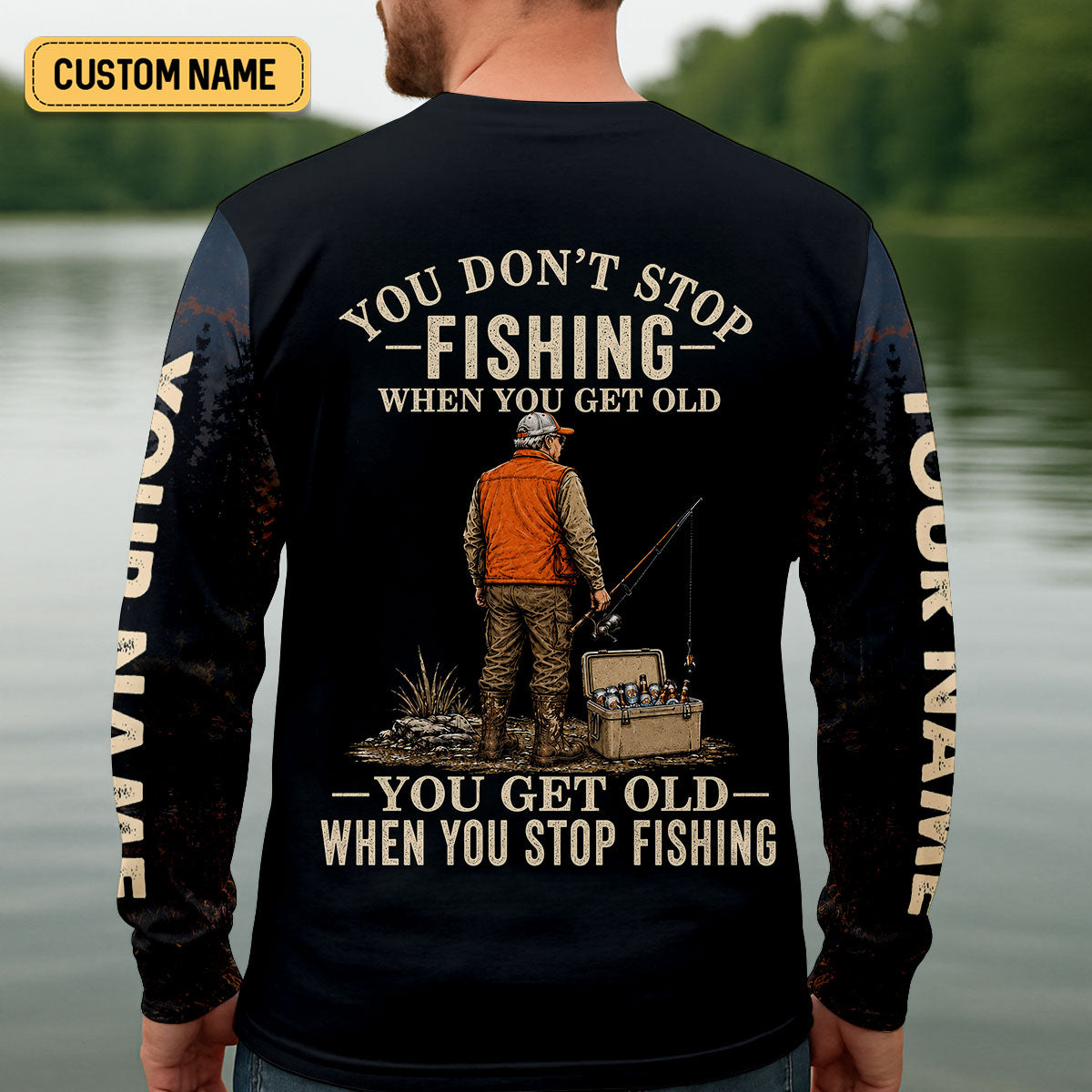 You Don't Stop Fishing When You Get Old UPF Shirt, Mens Fishing Shirt, Fishing Shirts
