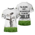 The Older I Get The Harder It Is To Find My Balls Custom Men's Golf Polo ShirtFunny Golf Shirt, Dad Golf Gift