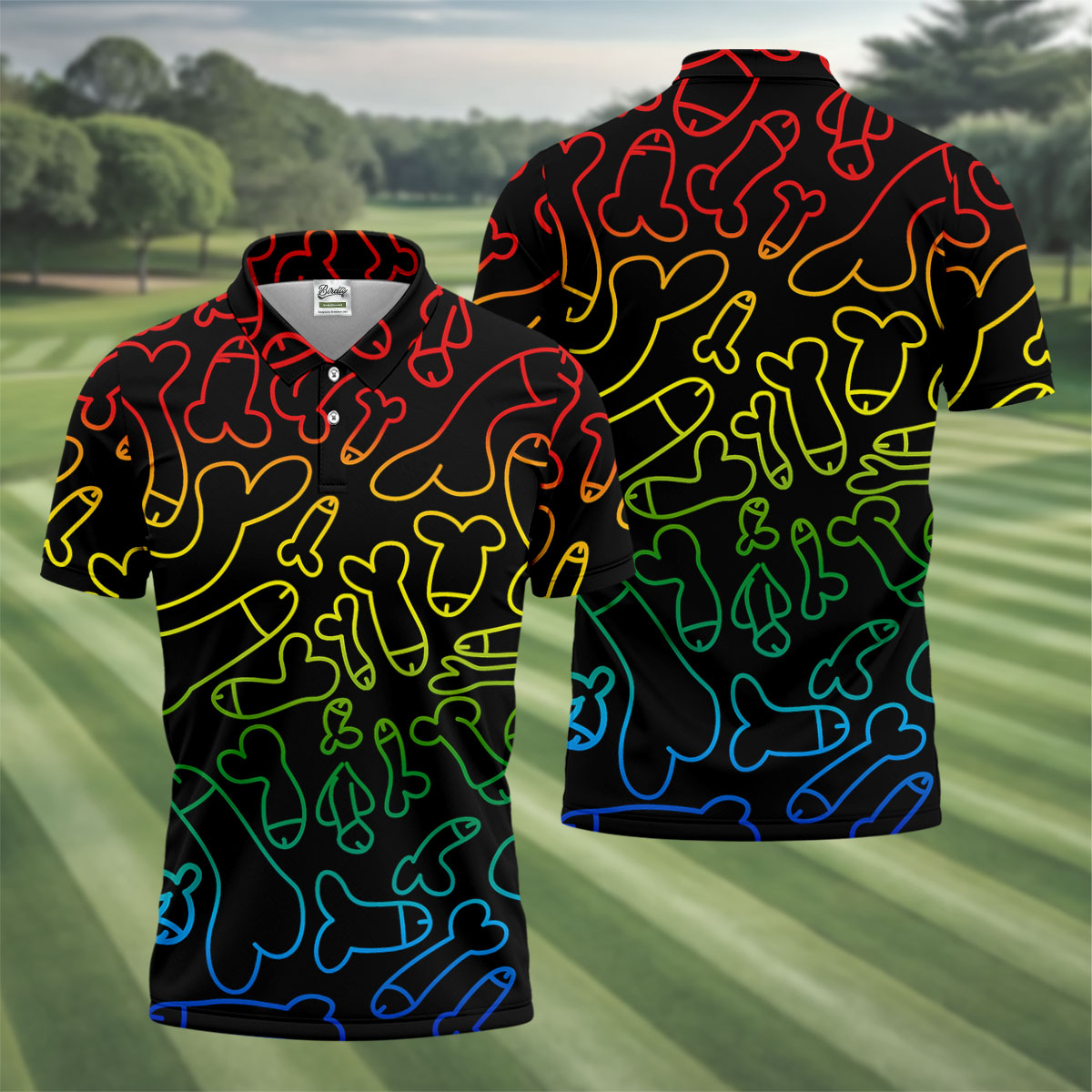 Dirty Humor Black Golf Shirt, Fun Golf Shirts For Men, Golf Gift For Men, Golf Shirts For Men
