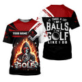 It Takes A Lot of Balls to Golf Like I Do Custom Funny Skull Golf Polo Shirt, Dad Golf Gifts