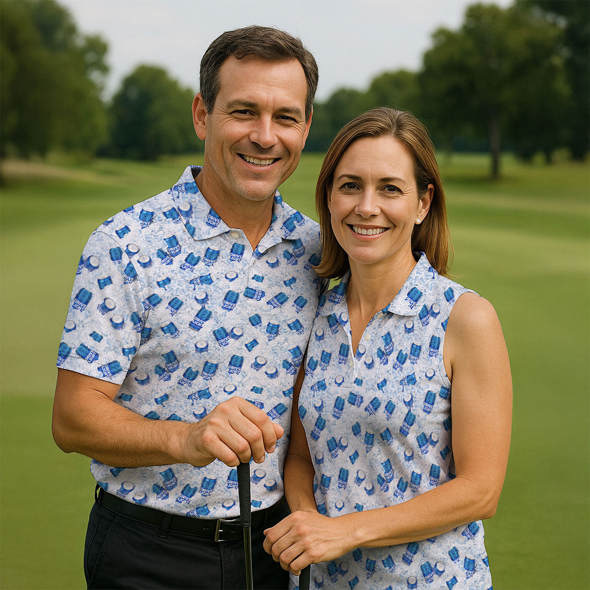 Drive Light Beer Ice Golf And Beer Fun Golf Shirt, Golf Tops For Men, Golf Shirts For Men