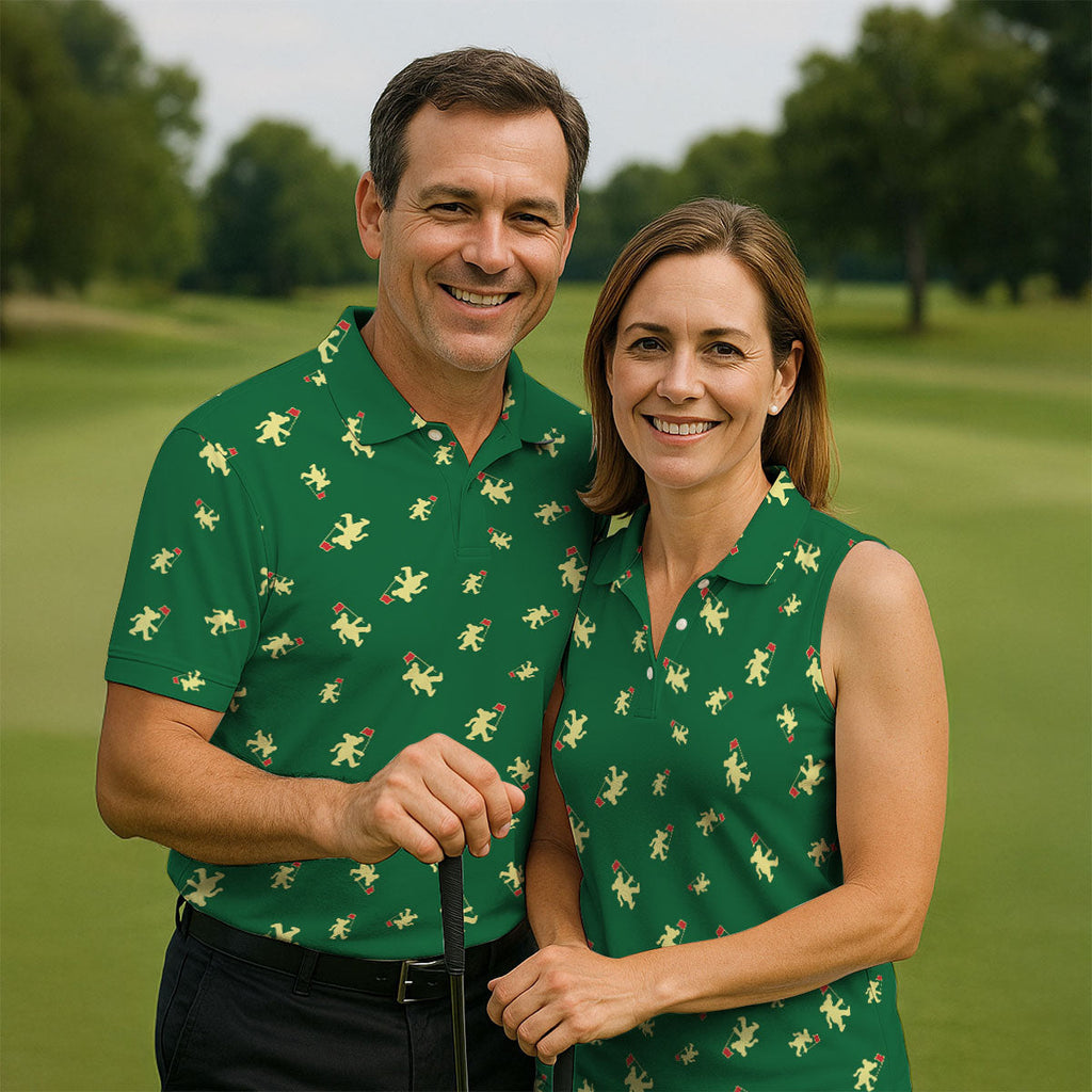 Dancing Bear Golf Tournament Shirt, Golf Shirts For Men, Polo Shirts For Men, Golf Gift For Men