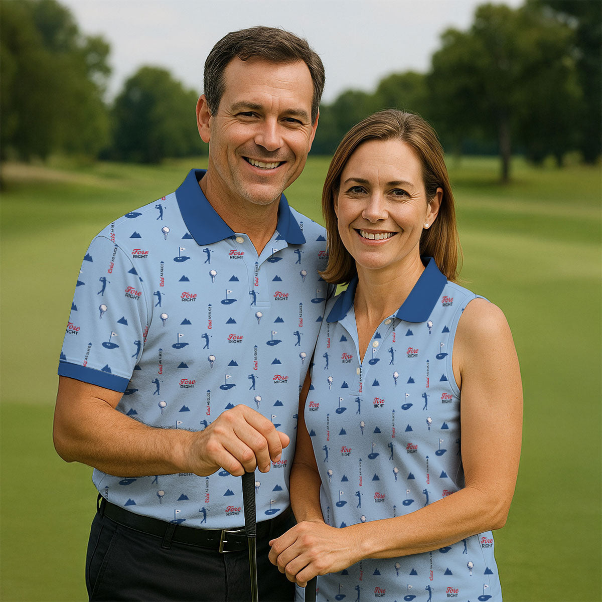 Fore Right Cold As Slice Golf And Beer Golf Shirts For Men, Polo Shirts For Men, Golfing Apparel
