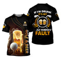 If I'm Drunk It's My Golf Friend's Fault Custom Funny Golf Polo Shirt, Dad Golf Gifts