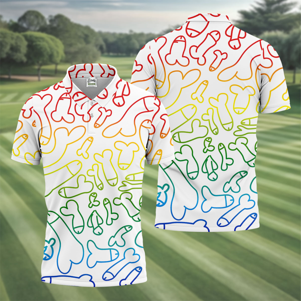 Dirty Humor White Golf Shirt, Fun Golf Shirts For Men, Golf Gift For Men, Golf Shirts For Men