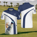 Usa Golfer Mens Golf Polo Shirt, Mens Golf Gift, Mens Golf Shirt